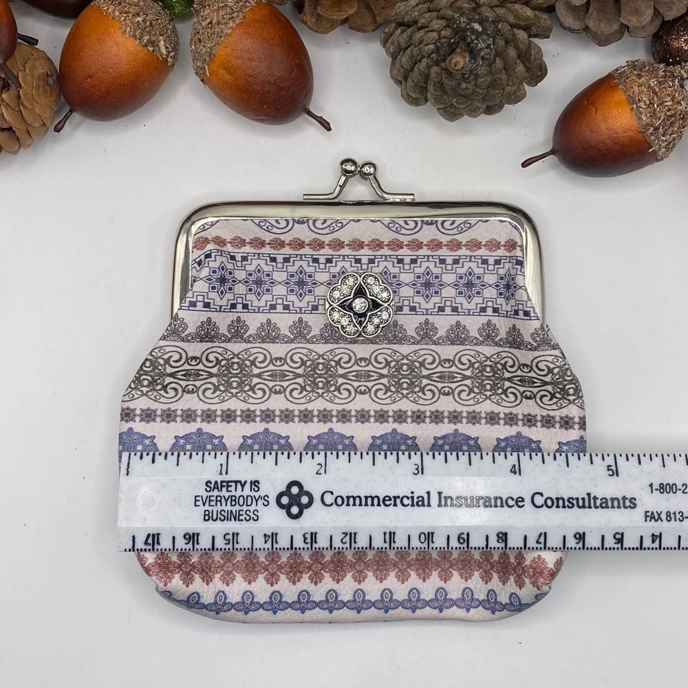 Victorian Style Snap Jewelry Purse With Fancy Black & Silver Sparkle 18mm Snap!